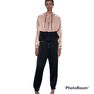 Zara satin joggers